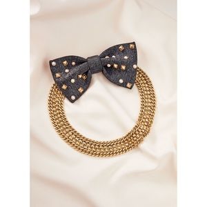 Stella & Dot Crush It Bow Necklace & Bracelet Set